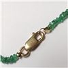 Image 3 : 10K Yellow Gold Emerald 16"(45ct) Necklace  (~length 16"inches) (~weight 9.4g), Made in Canada, Appr