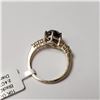 Image 5 : 10K Yellow Gold Black Diamond(2.4ct) Diamond(0.2ct) Ring (~Size 6.5) (~weight 2.61g), Made in Canada