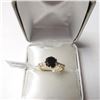 Image 6 : 10K Yellow Gold Black Diamond(2.4ct) Diamond(0.2ct) Ring (~Size 6.5) (~weight 2.61g), Made in Canada