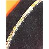 Image 2 : Ladies .925 Silver Natural Sapphires 9.6 Carat Tennis Bracelet with Certificate Valued $1800.00