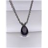 Image 1 : Tear Drop Solitaire 1.1 Carat Pear Cut Amethyst Pendant with chain Set