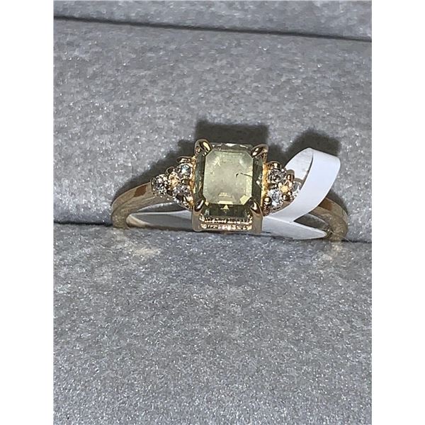 Ladies 14K Gold 1.0 Carat Cushion Cut Diamond I3 Solitaire Ring with appraisal $6120.00