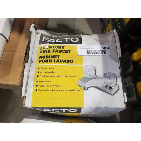 Facto Lavatory Sink Faucet - New in Damaged Box