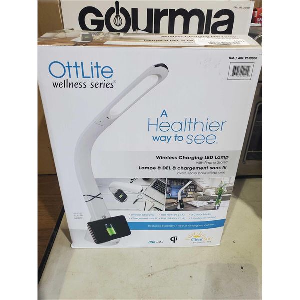 OttLite White Wireless Charging LED Lamp  - OPEN BOX SOLD AS IS