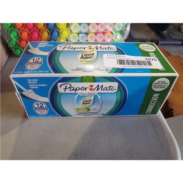 New Paper Mate Correction Fluid - 12x 0.74oz