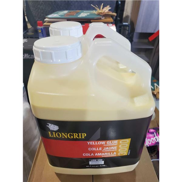 Liongrip Yellow Wood Glue Lot of 2 x 3.78L