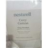 Image 2 : New King Size Nestwell Cozy Cotton Blanket - White