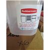 Image 2 : New Rubbermaid 3 lbs containers Case lot of 6