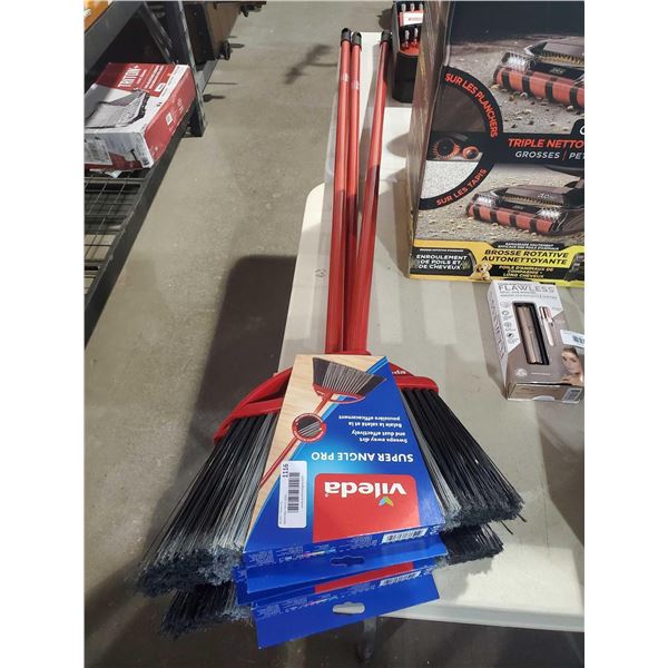 New Vileda Super Angle Pro Broom - Lot of 3