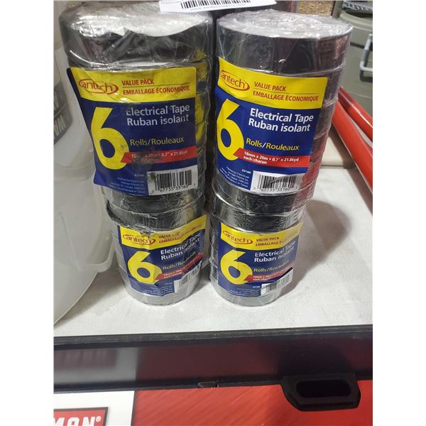 Cantech 6 Pack Electrical Tape - Lot of 4