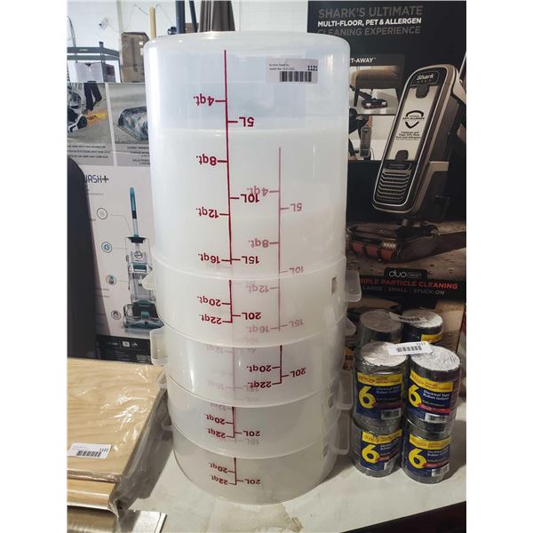 Commercial Restaurant Grade Measuring tubs lot of 4