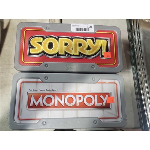 Lot of 2 Travel Board Games - OPEN BOX - SOLD AS IS