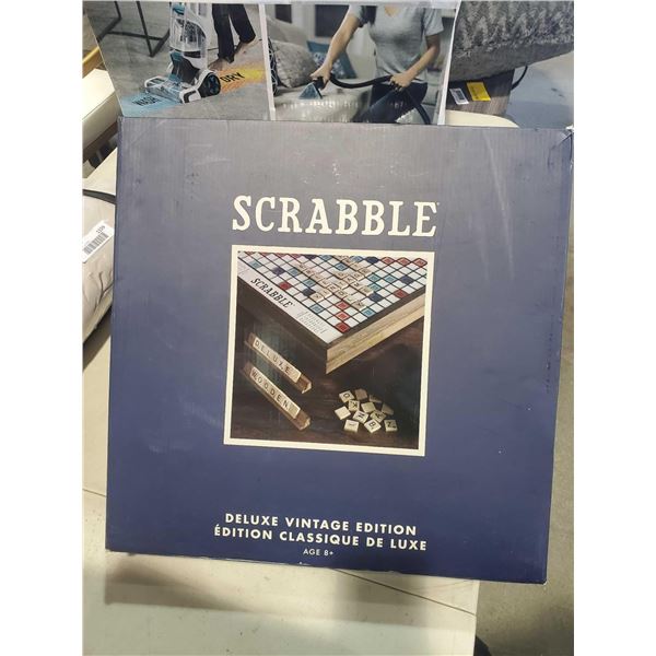 Scrabble Deluxe Vintage Edition Board Game - OPEN BOX - SOLD AS IS
