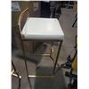 Image 2 : New Out of box White & Gold Bar Stools Set of 2 - SOLD AS IS
