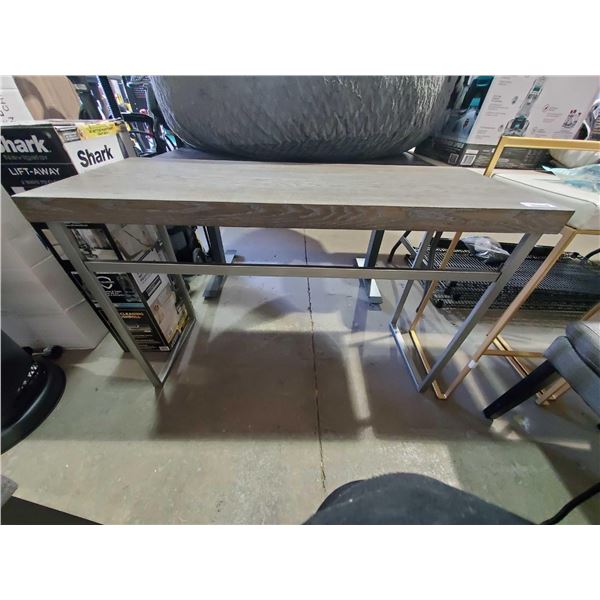 Wooden Desk with Metal Legs - Size in Photos - OUT OF BOX - SOLD AS IS