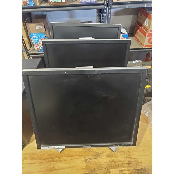 Lot of 3 Dell Monitors - OUT OF BOX - SOLD AS IS