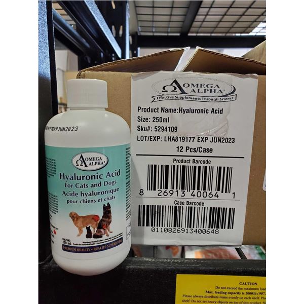 Omega Alpha Hyaluronic Acid Case of 12 x 250ml