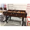 Image 4 : Vintage Style Full Size Foosball Table 29.25” W x 54.5” L x 36.75” H - 170 lbs OUT OF BOX, SOLD AS I