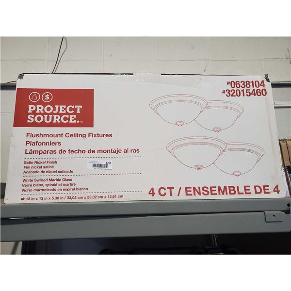 New Project Source Set of 4 Flushmount Ceiling Fixtures