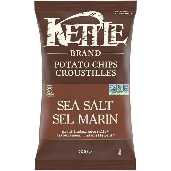 Kettle Brand Potato Chips Sea Salt - 12x220g