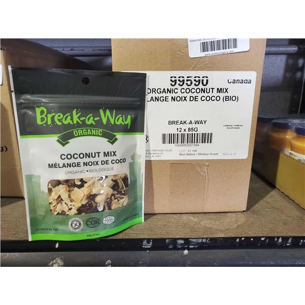 Case lot of Break a way organic coconut mix 12 x 85g