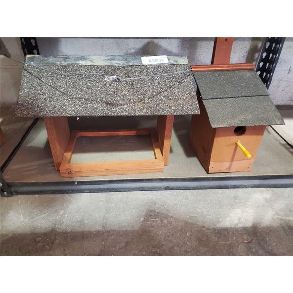Locally Made Hanging Bird Feeder & Bird House Set