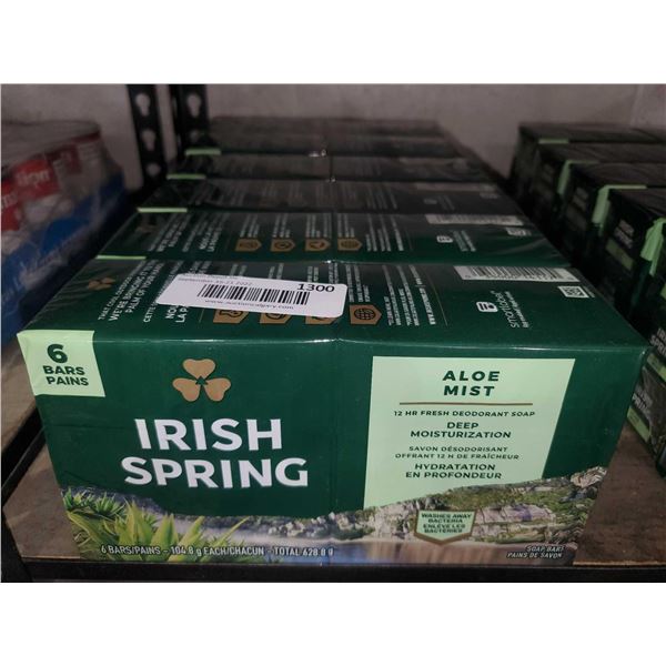 Irish Springs Aloe Mist Bar Soap - 6x 6 Bars