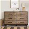 Image 1 : South Shore "Arlen" - 6-Drawer Double Dresser, Weathered Oak