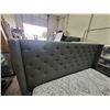 Image 2 : King Size Upholstered Bed Frame - Mattress Not Included - OUT OF BOX - SOLD AS IS