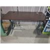 Image 1 : WOODEN DESK WITH METAL LEGS & WIRELESS CHARGING STATION - untested, OUT OF BOX - SOLD AS IS