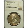 Image 1 : Straits Settlements, 1 dollar silver coin, 1920, NGC MS61