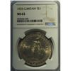 Image 1 : Great Britain, Trade dollar silver coin, 1925, NGC MS63