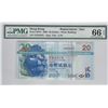 Image 1 : Hong Kong, Shanghai Banking Corp, 20 dollars, 2005, ZZ333331 Replacement, PMG 66EPQ