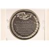 Image 2 : 33.5 GRAMS STERLING SILVER HIGH RELIEF "CHESTER A.