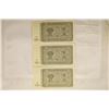 Image 2 : 3-1937 GERMAN 1 MARK CRISP UNC BILLS WITH