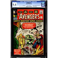 The Avengers #1 CGC 9.4 off white to white pages