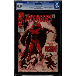 The Avengers #57 CGC 8.0 off-white to white pages