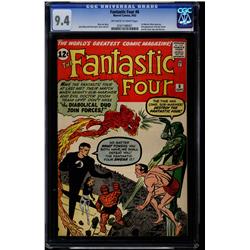 Fantastic Four #6 CGC 9.4 off-white to white pages