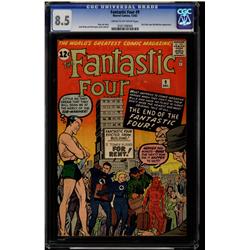 Fantastic Four #9 CGC 8.5 cream to off-white pages