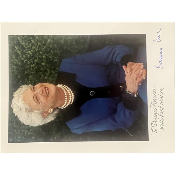 Barbara Bush signed photo