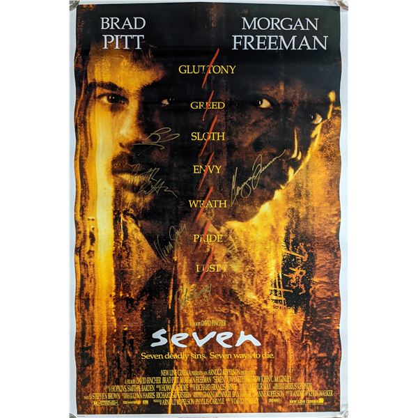 Seven Cast Signed Movie Poster