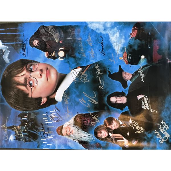 Harry Potter The Sorcerer's Stone cast signed movie poster