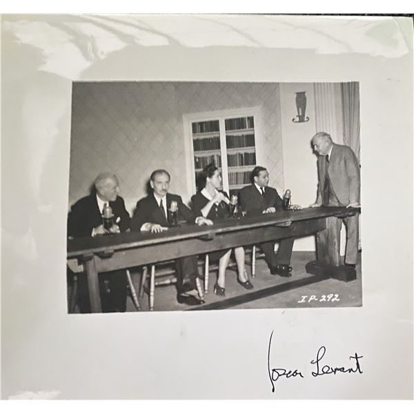 Oscar Levant photo and original signature