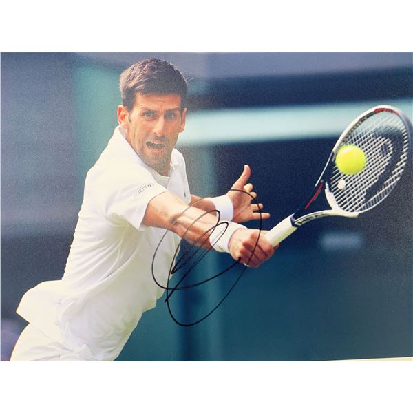 Novak Djokovic signed photo