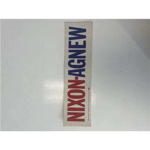 Nixon- Agnew presidential campaign bumper sticker