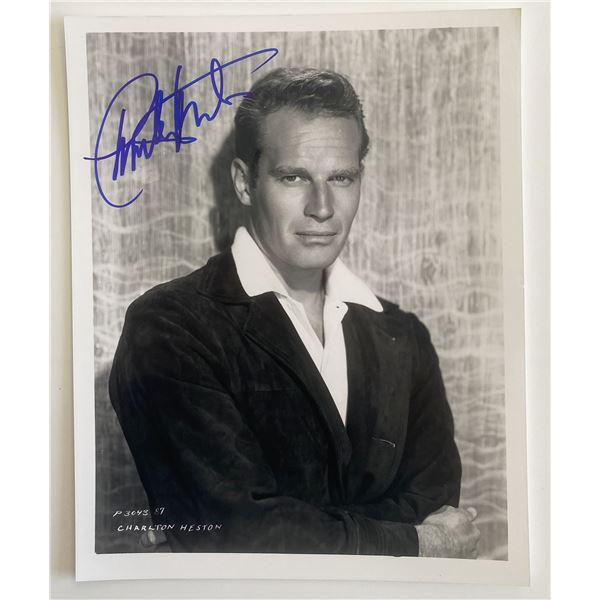 Charlton Heston signed photo