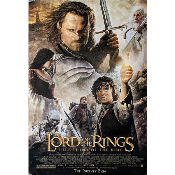 The Lord Of The Rings The Return Of The King Cast Signed Movie Poster