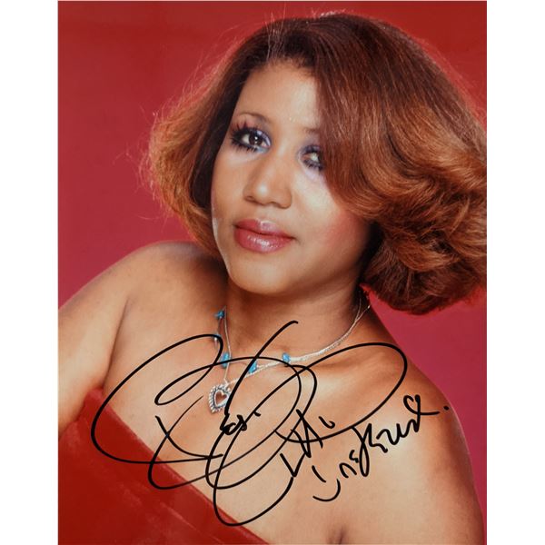 Aretha Franklin signed photo