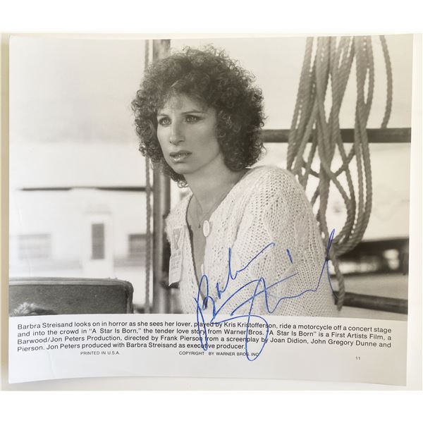 A Star Is Born Barbra Streisand signed movie photo