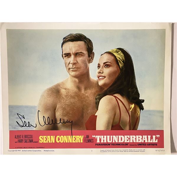 James Bond Thunderball signed lobby card